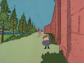 Screenshots from the 1978 DePatie Freleng cartoon Pink Press