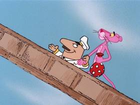 Screenshots from the 1978 DePatie Freleng cartoon Pink in the Drink