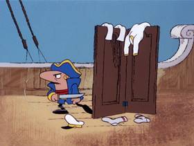 Screenshots from the 1978 DePatie Freleng cartoon Pink in the Drink