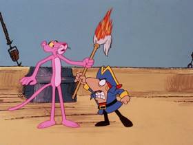 Screenshots from the 1978 DePatie Freleng cartoon Pink in the Drink