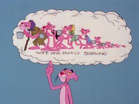 Screenshots from the 1978 DePatie Freleng cartoon Pink in the Drink