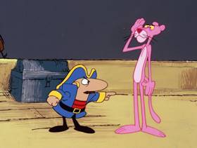 Screenshots from the 1978 DePatie Freleng cartoon Pink in the Drink