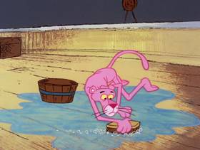 Screenshots from the 1978 DePatie Freleng cartoon Pink in the Drink