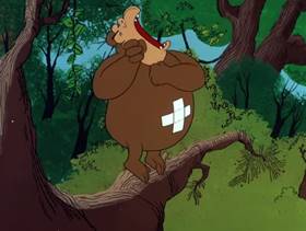 Screenshots from the 1978 DePatie Freleng cartoon Pink Bananas