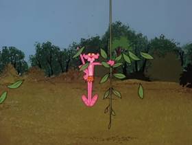 Screenshots from the 1978 DePatie Freleng cartoon Pink Bananas