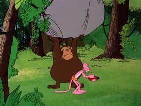 Screenshots from the 1978 DePatie Freleng cartoon Pink Bananas