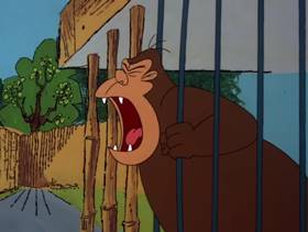 Screenshots from the 1978 DePatie Freleng cartoon Pink Bananas