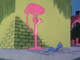 Screenshots from the 1978 DePatie Freleng cartoon PinkTails for Two