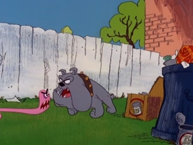 Screenshots from the 1978 DePatie Freleng cartoon PinkTails for Two