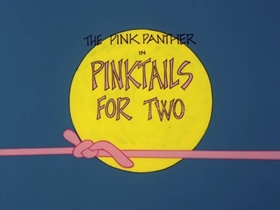 Screenshots from the 1978 DePatie Freleng cartoon PinkTails for Two