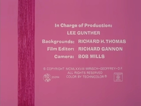 Screenshots from the 1978 DePatie Freleng cartoon PinkTails for Two