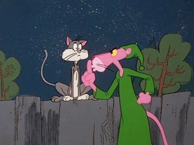 Screenshots from the 1978 DePatie Freleng cartoon Pink Z-Z-Z