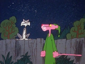 Screenshots from the 1978 DePatie Freleng cartoon Pink Z-Z-Z