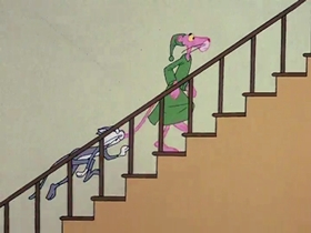 Screenshots from the 1978 DePatie Freleng cartoon Pink Z-Z-Z