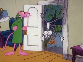 Screenshots from the 1978 DePatie Freleng cartoon Pink Z-Z-Z