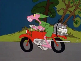 Screenshots from the 1978 DePatie Freleng cartoon Pink Z-Z-Z