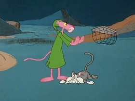 Screenshots from the 1978 DePatie Freleng cartoon Pink Z-Z-Z