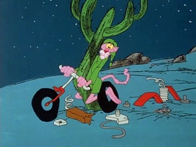 Screenshots from the 1978 DePatie Freleng cartoon Pink Z-Z-Z