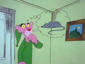 Screenshots from the 1978 DePatie Freleng cartoon Pink Z-Z-Z