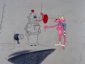 Screenshots from the 1978 DePatie Freleng cartoon Star Pink
