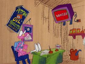 Screenshots from the 1978 DePatie Freleng cartoon Star Pink