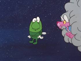 Screenshots from the 1978 DePatie Freleng cartoon Star Pink