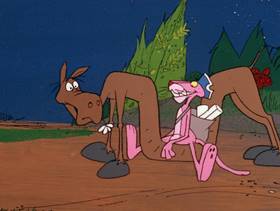 Screenshots from the 1978 DePatie Freleng cartoon Yankee Doodle Pink