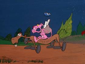 Screenshots from the 1978 DePatie Freleng cartoon Yankee Doodle Pink