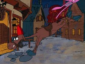 Screenshots from the 1978 DePatie Freleng cartoon Yankee Doodle Pink