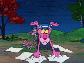 Screenshots from the 1978 DePatie Freleng cartoon Yankee Doodle Pink