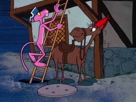 Screenshots from the 1978 DePatie Freleng cartoon Yankee Doodle Pink