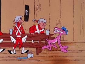 Screenshots from the 1978 DePatie Freleng cartoon Yankee Doodle Pink