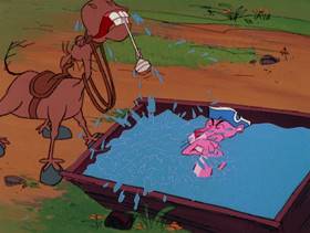 Screenshots from the 1978 DePatie Freleng cartoon Yankee Doodle Pink