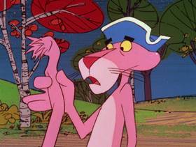 Screenshots from the 1978 DePatie Freleng cartoon Yankee Doodle Pink