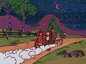 Screenshots from the 1978 DePatie Freleng cartoon Yankee Doodle Pink