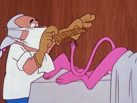 Screenshots from the 1978 DePatie Freleng cartoon Yankee Doodle Pink
