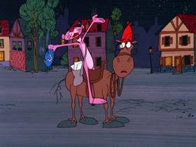 Screenshots from the 1978 DePatie Freleng cartoon Yankee Doodle Pink