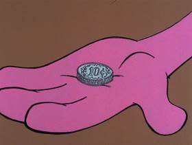 Screenshots from the 1978 DePatie Freleng cartoon Pet Pink Pebbles