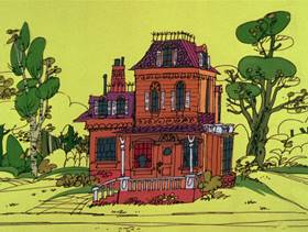 Screenshots from the 1978 DePatie Freleng cartoon Pet Pink Pebbles