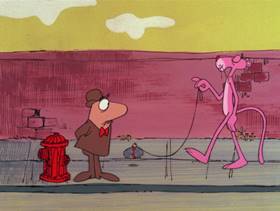 Screenshots from the 1978 DePatie Freleng cartoon Pet Pink Pebbles