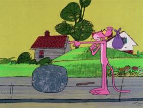 Screenshots from the 1978 DePatie Freleng cartoon Pet Pink Pebbles