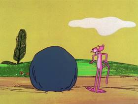 Screenshots from the 1978 DePatie Freleng cartoon Pet Pink Pebbles