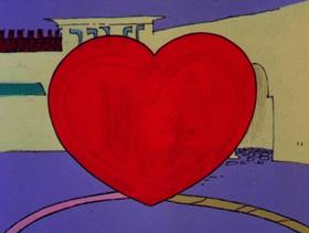 Screenshots from the 1978 DePatie Freleng cartoon The Pink of Bagdad