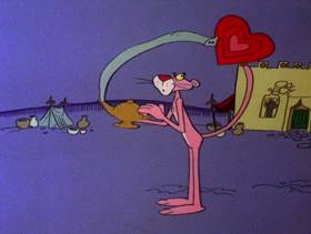 Screenshots from the 1978 DePatie Freleng cartoon The Pink of Bagdad