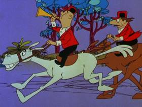 Screenshots from the 1978 DePatie Freleng cartoon The Pink of Bagdad