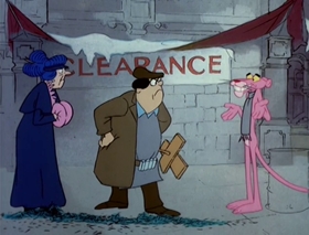 Screenshots from the 1978 DePatie Freleng cartoon Pink Panther in "A Pink Christmas"