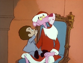 Screenshots from the 1978 DePatie Freleng cartoon Pink Panther in "A Pink Christmas"