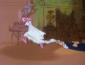 Screenshots from the 1978 DePatie Freleng cartoon Pink Panther in "A Pink Christmas"