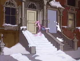 Screenshots from the 1978 DePatie Freleng cartoon Pink Panther in "A Pink Christmas"