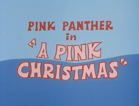 Screenshots from the 1978 DePatie Freleng cartoon Pink Panther in "A Pink Christmas"